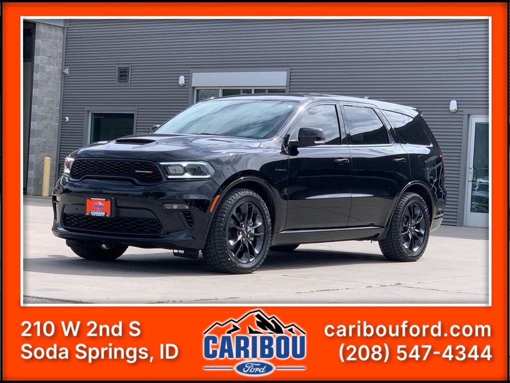 2022 Dodge Durango R/T in Db Black Crystal Clearcoat — front three-quarter view