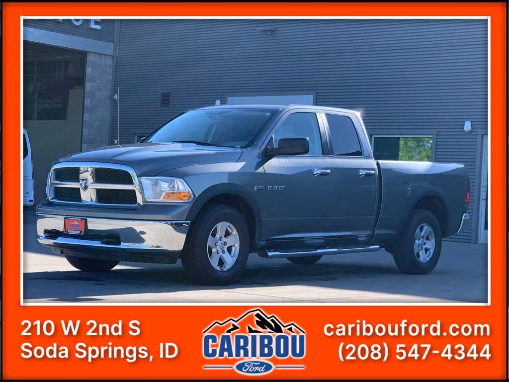 2010 RAM 1500 SLT in Mineral Gray Metallic Clearcoat/Light Graystone Pc — front three-quarter view