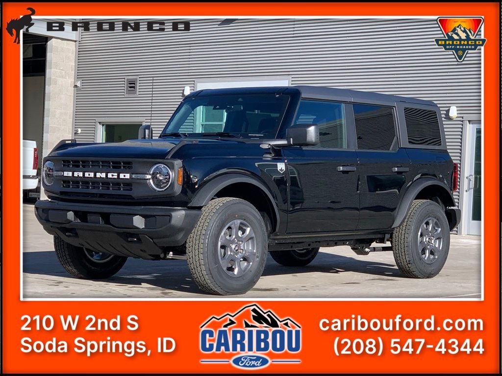 2025 Ford Bronco Big Bend in Shadow Black — front three-quarter view