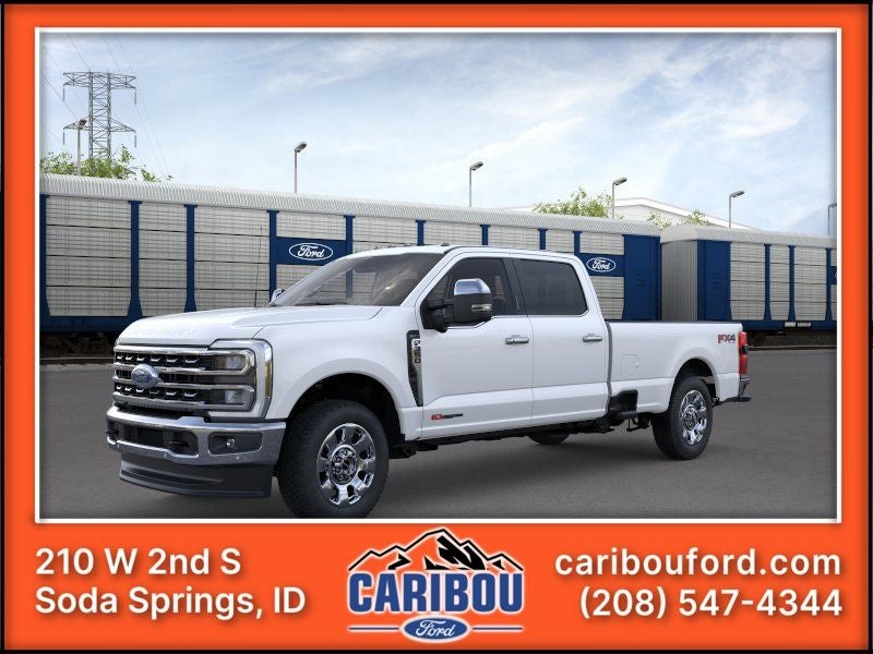 2026 Ford F-350SD Lariat in Star White Metallic Tri-Coat — front three-quarter view