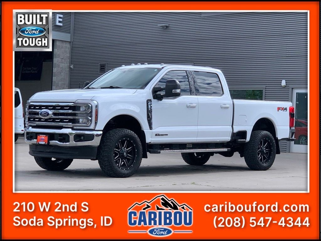 2024 Ford F-350SD Lariat in Oxford White — front three-quarter view