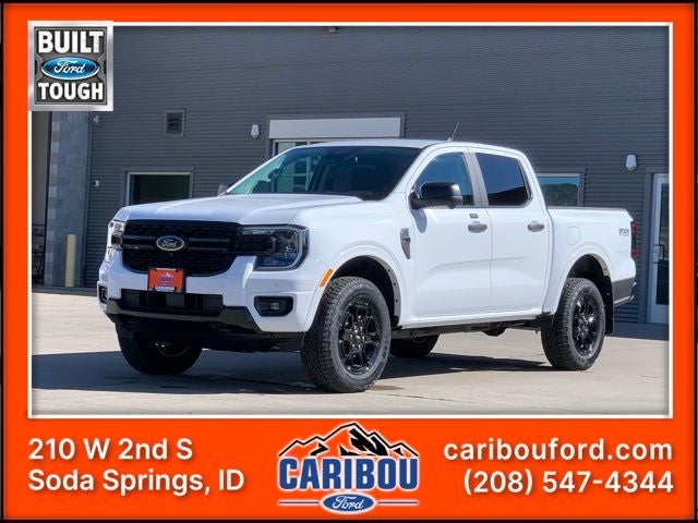 2025 Ford Ranger XLT in Oxford White — front three-quarter view