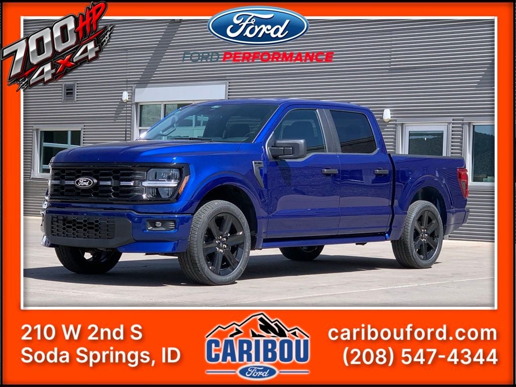 2026 Ford F-150 STX in Argon Blue Metallic — front three-quarter view