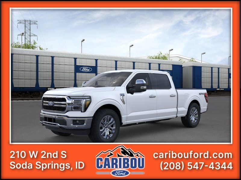 2026 Ford F-150 Lariat in Star White Metallic Tri-Coat — front three-quarter view