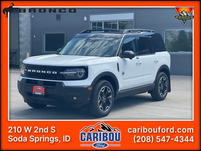 2025 Ford Bronco Sport Outer Banks in Oxford White — front three-quarter view